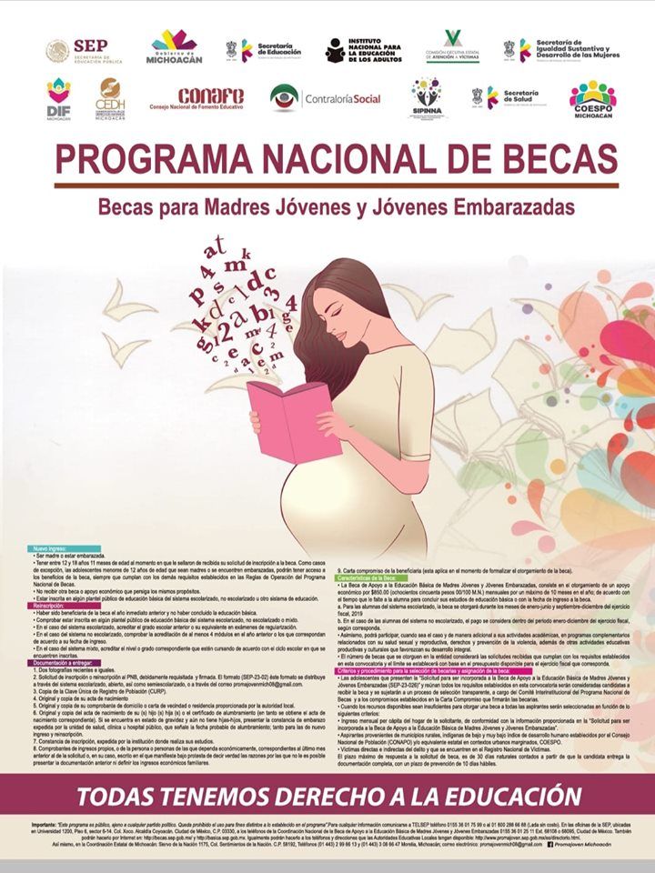 Beca para Madres Jóvenes y Jóvenes Embarazadas