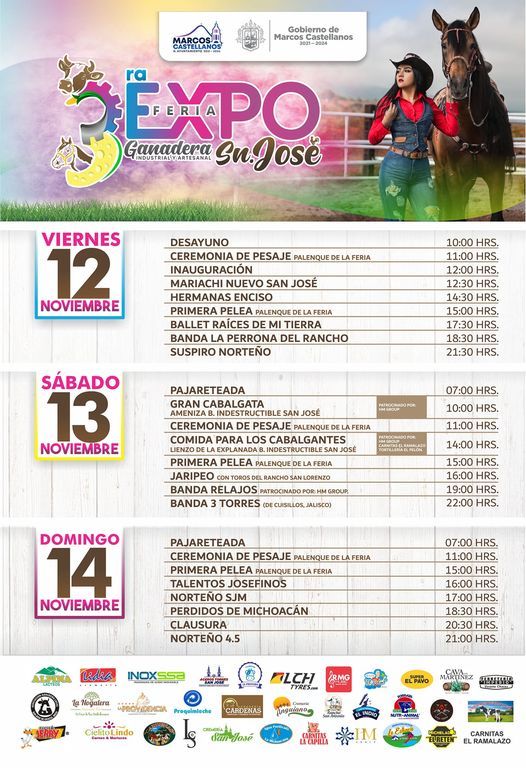 PROGRAMA EXPO FERIA GANADERA, INDUSTRIAL Y ARTESANAL SAN JOSE 2021